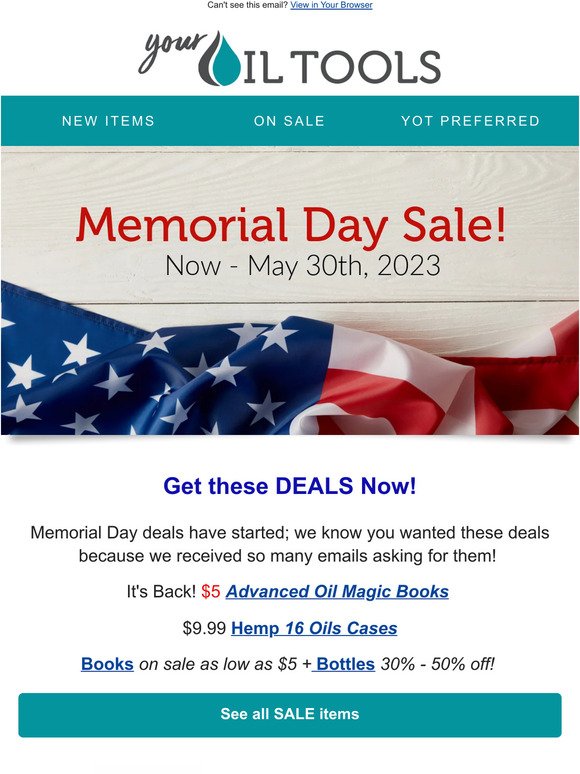 Memorial Day Sale - Don't Miss Out! 🇺🇸