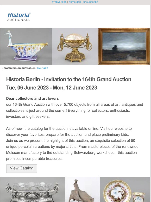 Invitation to the 164th Grand Auction