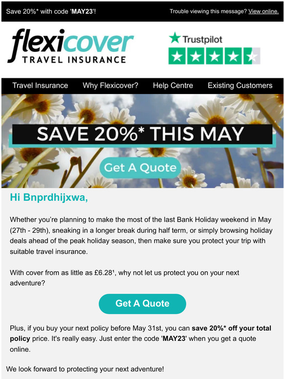 Save 20%* With Code 'MAY23'