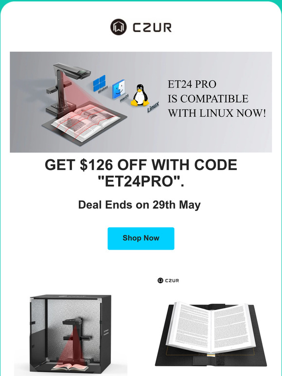 Mid-Year Sale: Save $126 on the CZUR ET24 Pro Scanner