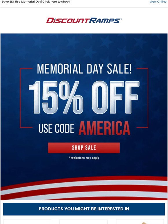 15% OFF! | Memorial Day Sale! ⭐