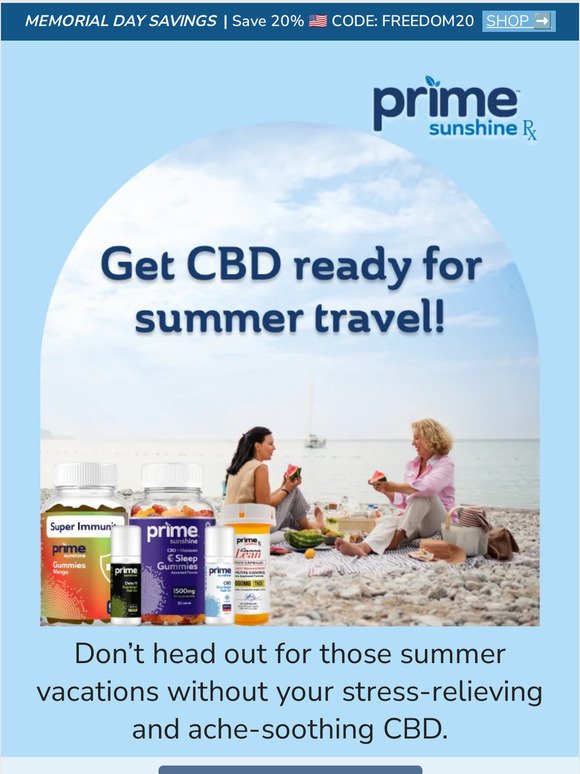 3 summer travel tips with CBD ☀️