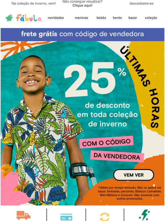 Últimas horas: TUDO com 25% 😱