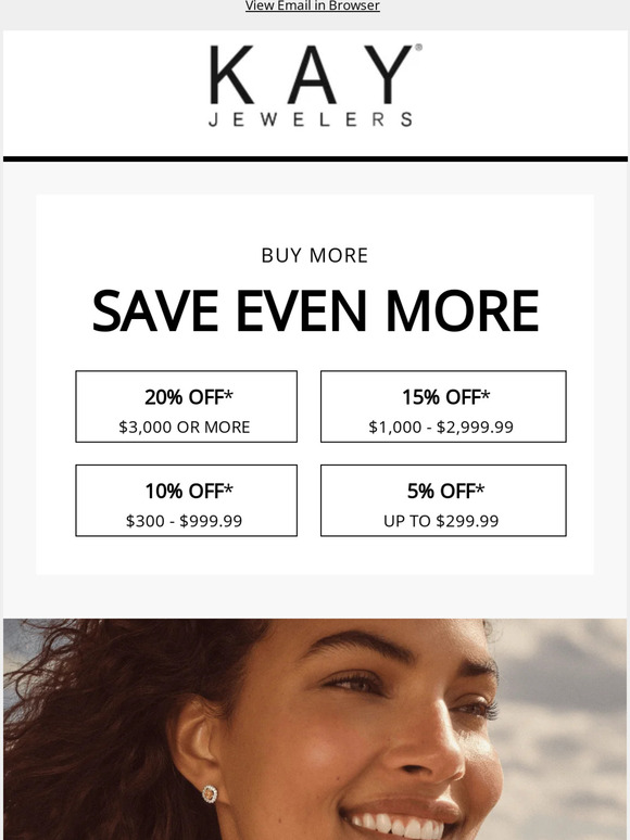 Kay jewelers 20 on sale off