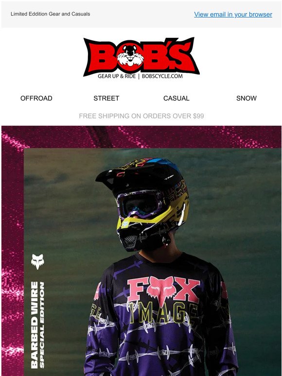 Fox Racing Barbed Wire SE Collection