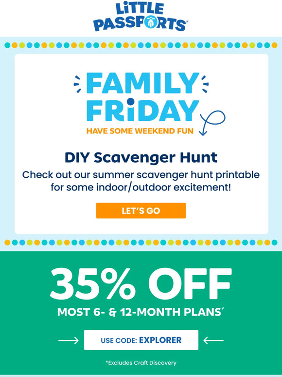 Family Friday: DIY Scavenger Hunt!