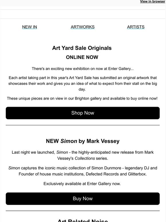 Art Yard Sale Originals ONLINE NOW