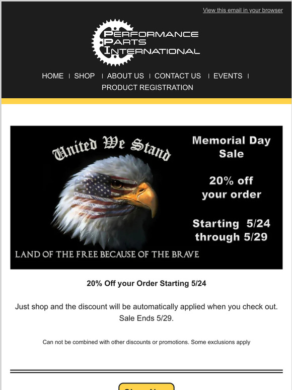 Memorial Day Sale!