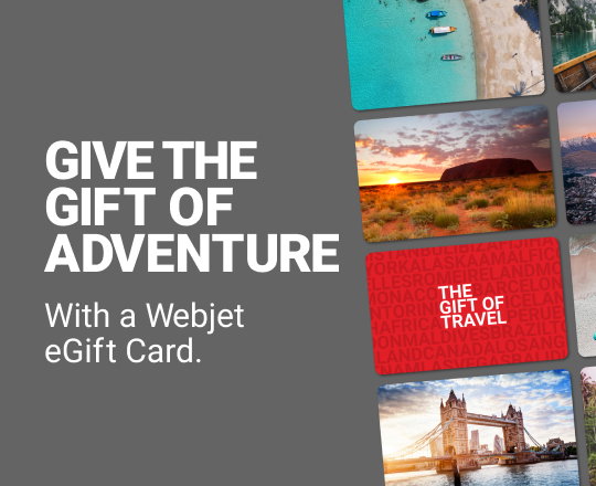Give the gift of adventure with a Webjet eGift Card