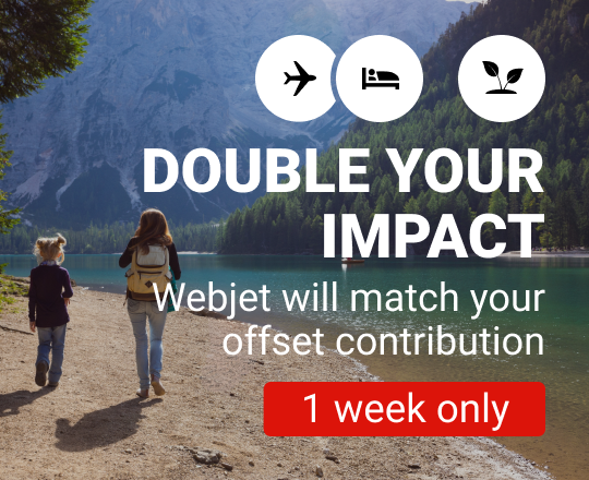 Double your impact with matched offset contributions from Sustainable Traveller