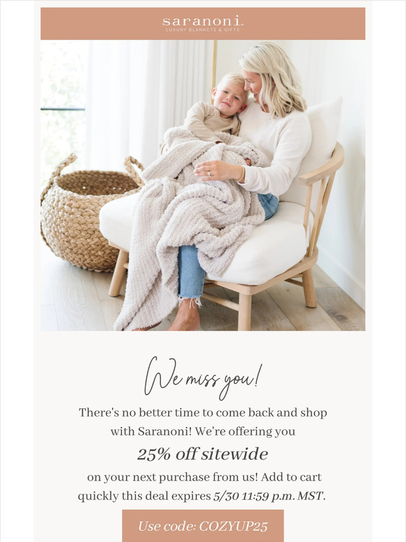 Saranoni Luxury Blankets Feels Like it's Time for another Blanket! 🎁