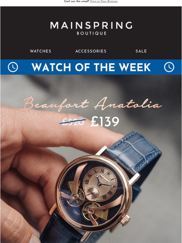 A Timepiece of Distinction at only £139 don't miss out on the Thomas Earnshaw Beaufort Anatolia!