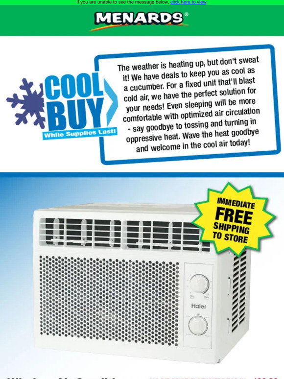 air conditioners on sale at menards