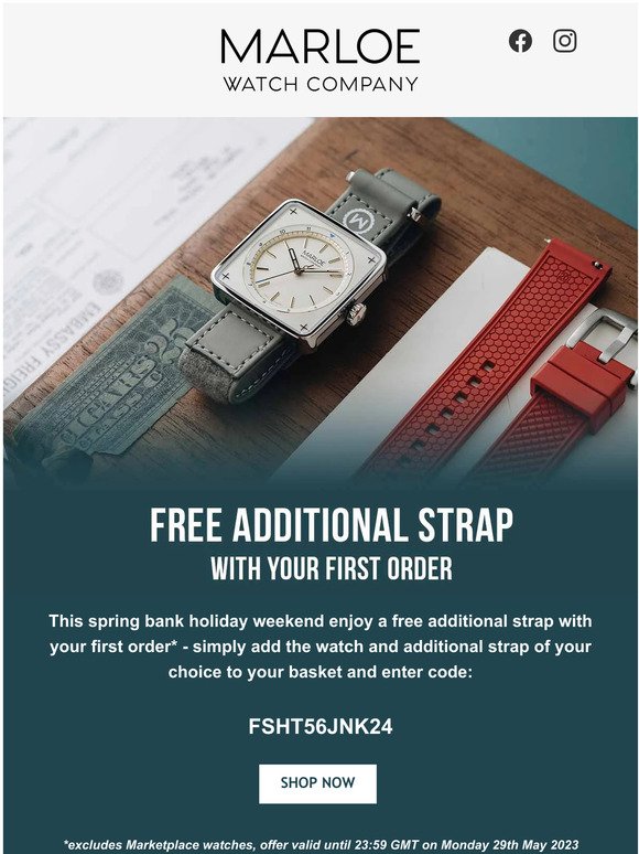 Free Additional Strap This Weekend