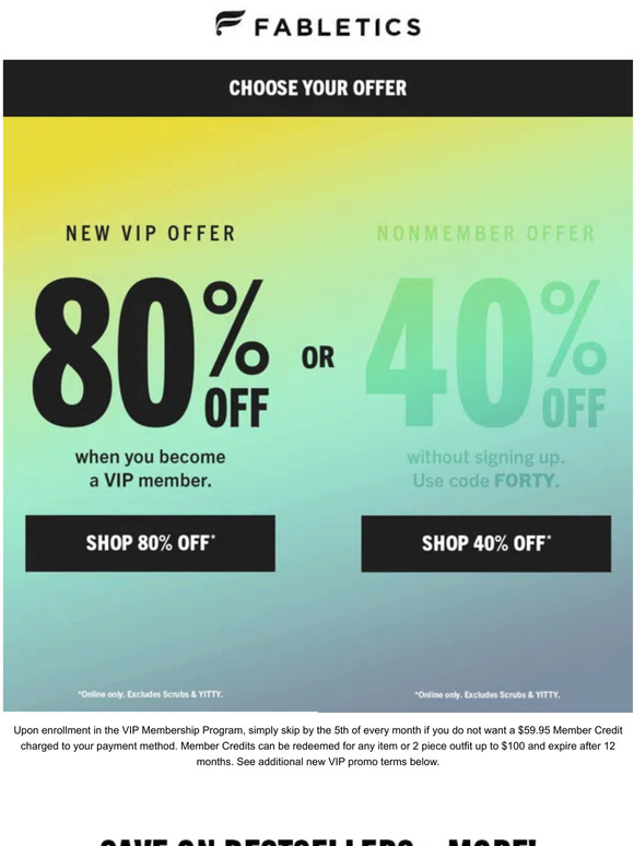 Fabletics Cyber Monday Sale: New Members Save 80% Sitewide! - Hello  Subscription