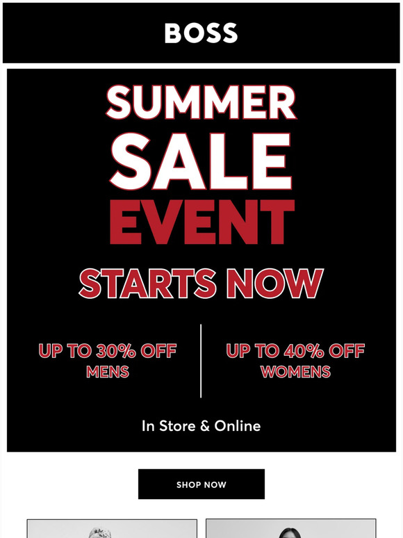 Boss summer deals sale