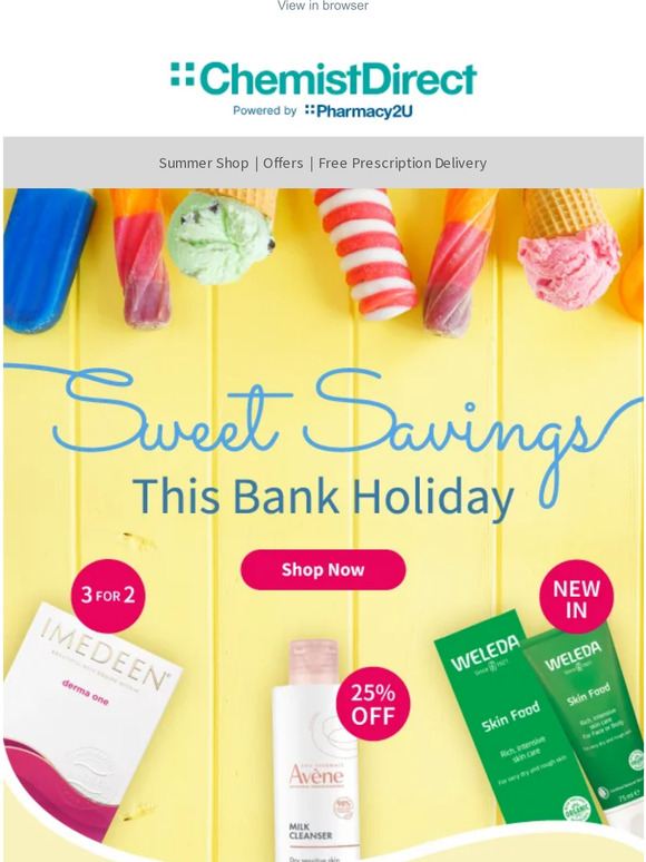 Bank Holiday = Savings!