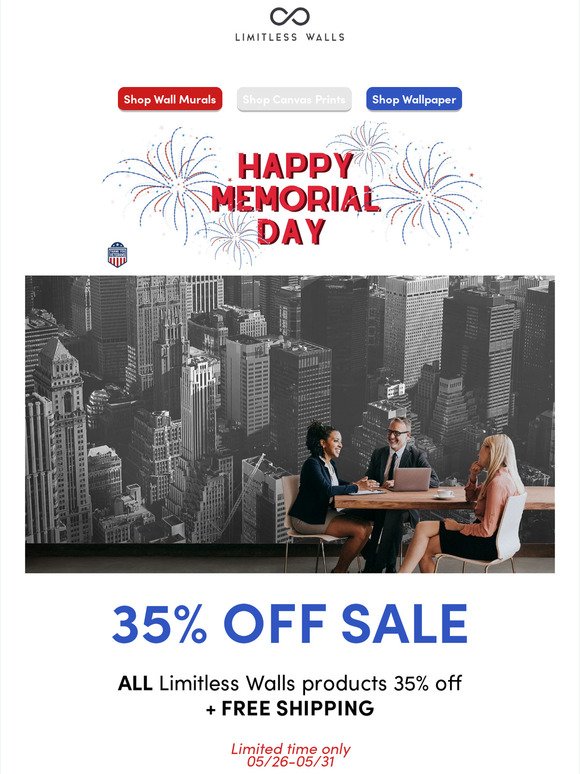 🧨Kick off Memorial Day weekend with 35% OFF