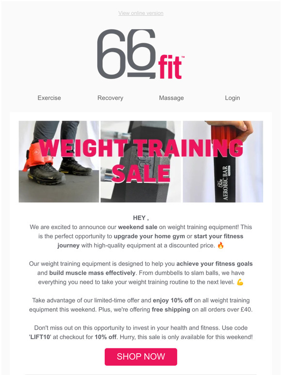 Save 10% on Weight Training Equipment for This Weekend Only!