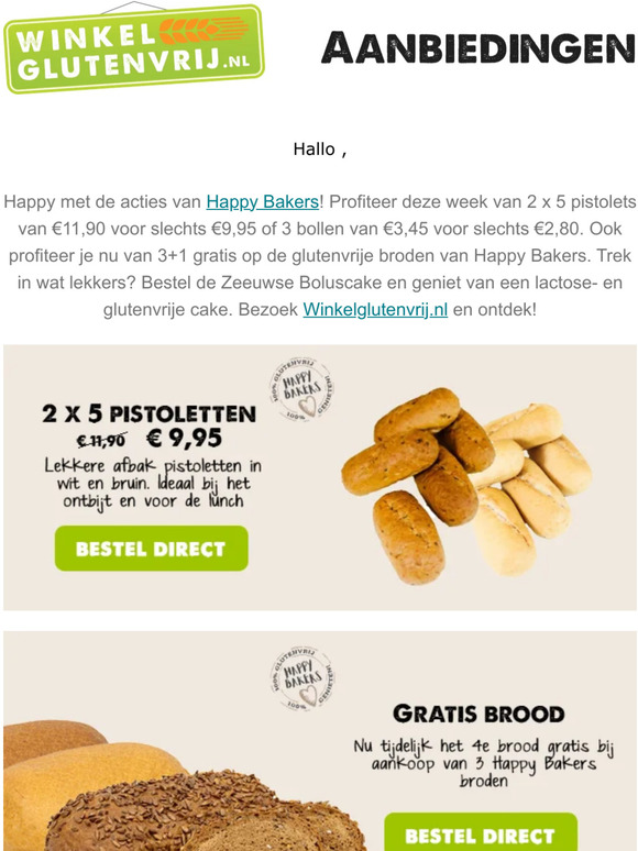 Happy Bakers aanbiedingen bij Winkelglutenvrij.nl!