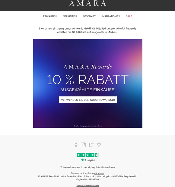 AMARA Rewards | Exklusiv für Abonnenten | 10% Rabatt