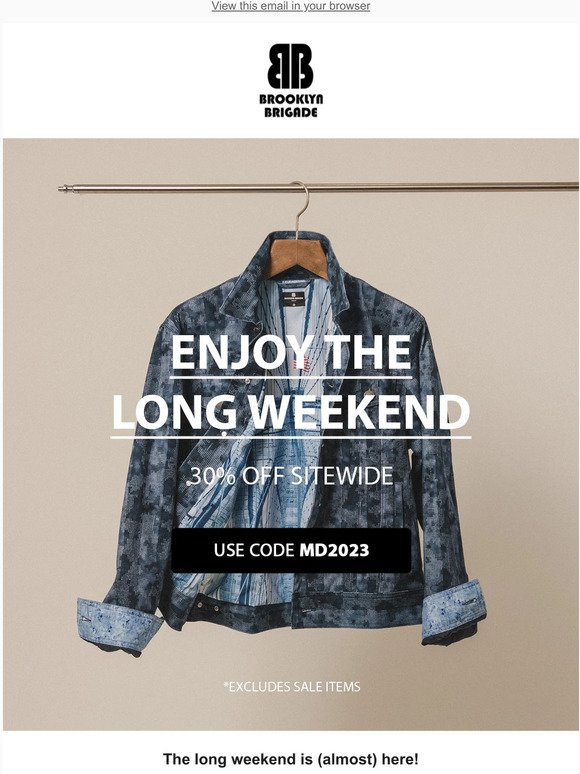 Enjoy the #LongWeekend 🌭 Enjoy 30% off Sitewide