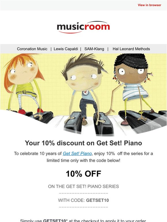 Your 10% discount on Get Set! Piano 🎹