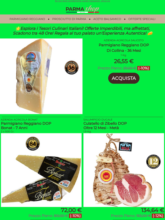 🇮🇹 🚀 Parmigiano Party! Offerte che volano in 48 ore! 🧀