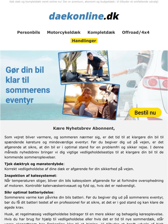 Gør din bil klar til sommerens eventyr: Vigtige vedligeholdelsestips