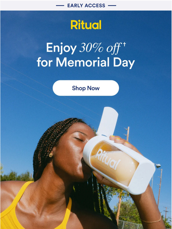 Early access: Our Memorial Day sale