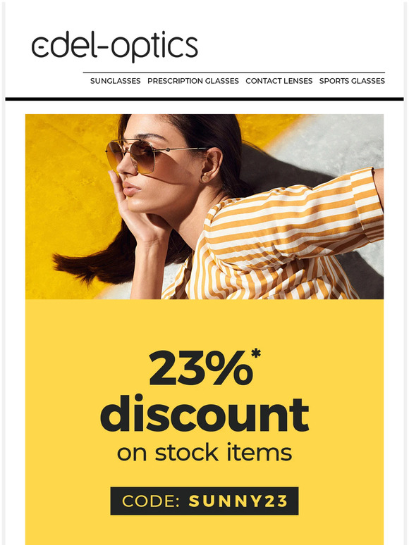 -23% on glasses in stock