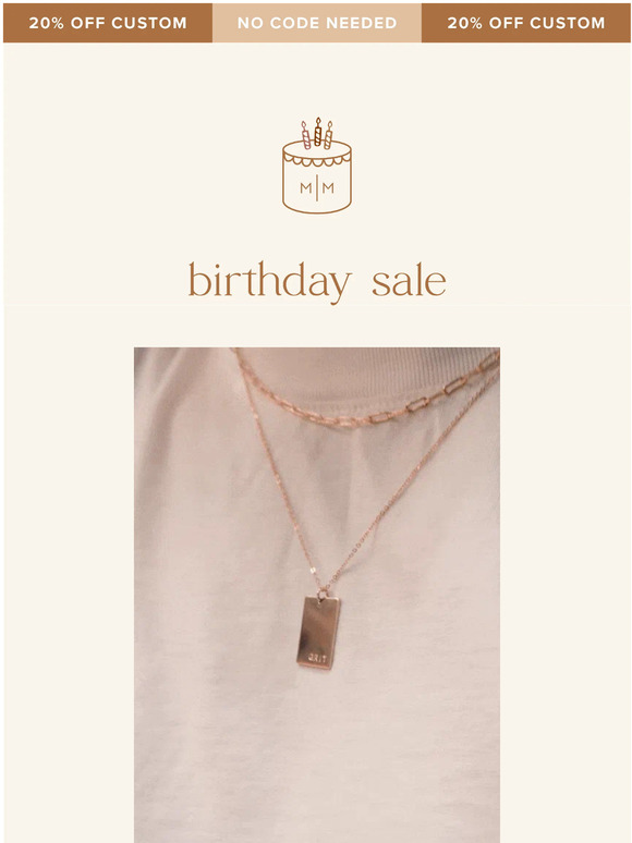 2️⃣0️⃣% OFF Custom Jewelry
