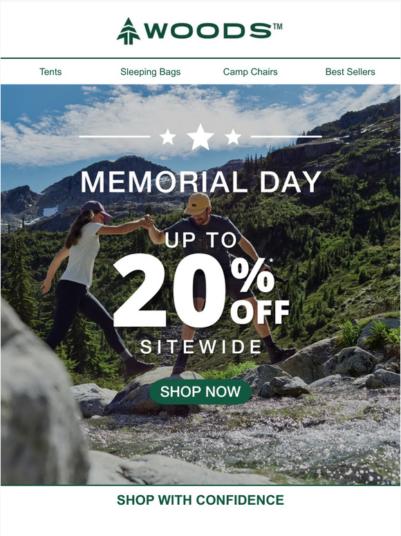 Get Outdoors with Woods™ this Memorial Day 🌲