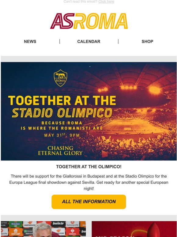 Together at the Stadio Olimpico for the final – All the information!