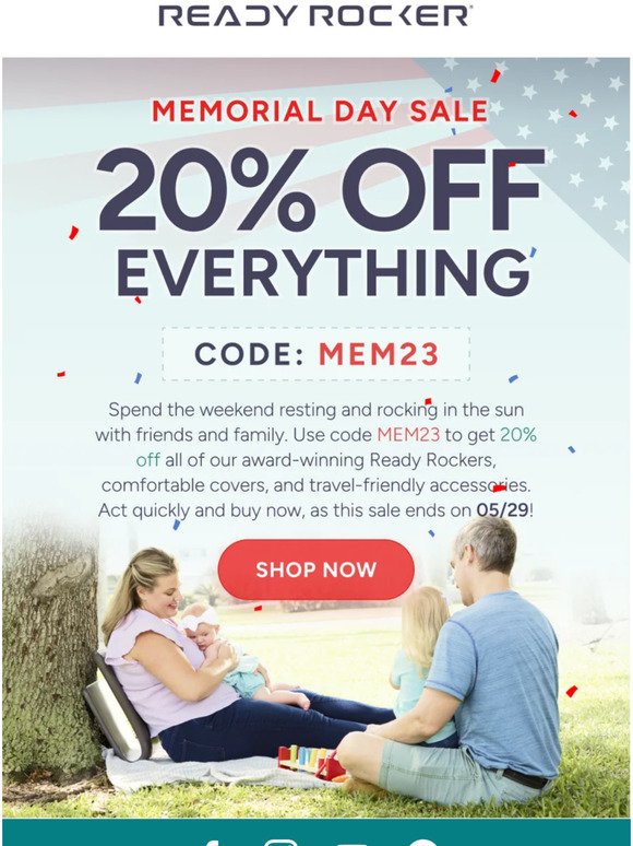 20% off EVERYTHING 🇺🇸