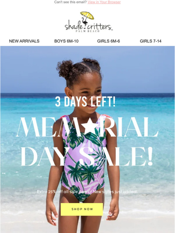 3 Days Left - Memorial Day Sale 👙Take an Extra 25% Off All Sale Items