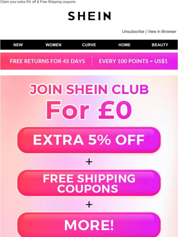 EXTRA 30% OFF SHEIN Coupon Code, + Free Shipping