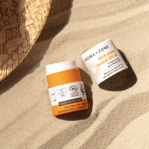 Stick solaire minéral SPF 50 à l'huile de fruit de la Passion BIO