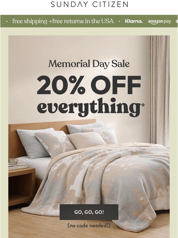 Shop 20% off EVERYTHING