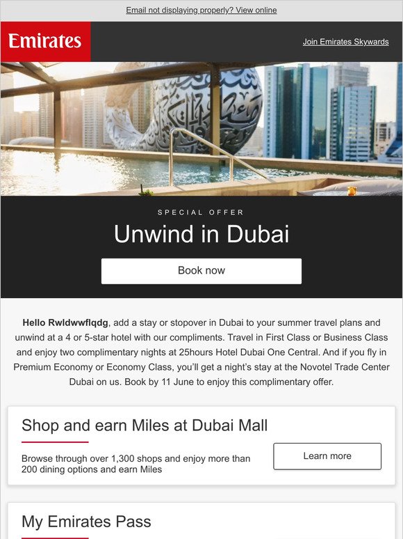 Enjoy a complimentary 4* or 5* hotel stay in Dubai