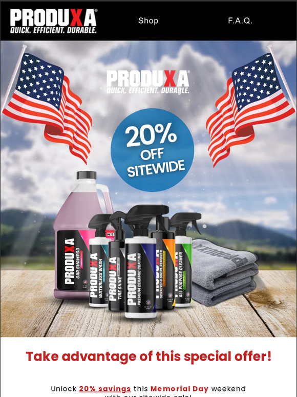 🇺🇸 20% OFF: Memorial Day Sale!