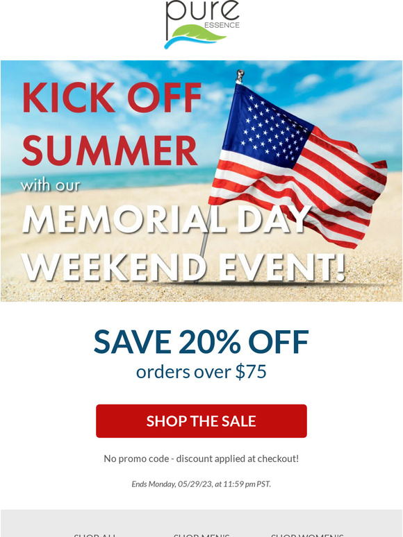 Stock up for Summer with 20% OFF SITEWIDE!