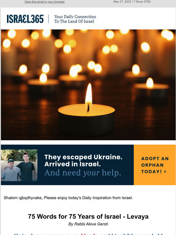75 Words for 75 Years of Israel - Levaya