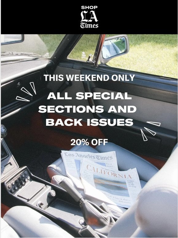 Kick off summer with 20% off all special sections 🗞