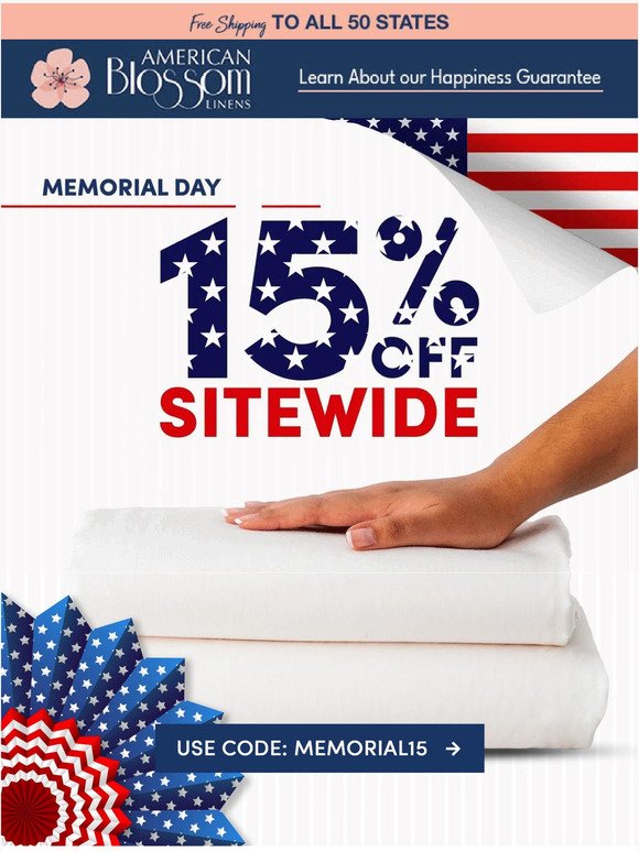 Save 15% OFF Sitewide! 🇺🇸