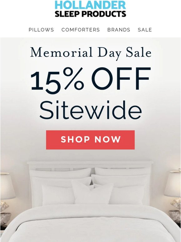 The 15% OFF Memorial Day Sale is Going on Now!