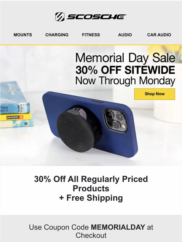 Savings Continue this Memorial Day Weekend 🇺🇸 at Scosche.com