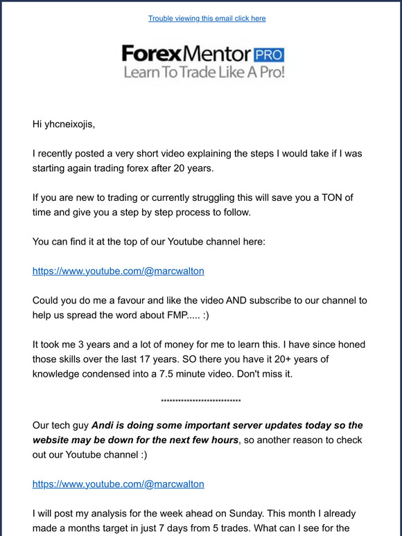 If I starting trading again after 20 years I would do this....