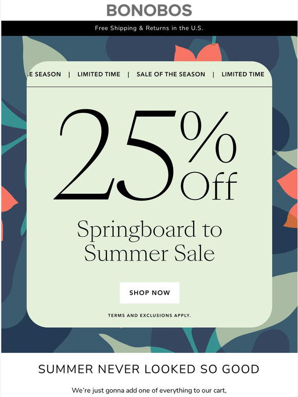 Bonobos Email Newsletters Shop Sales, Discounts, and Coupon Codes