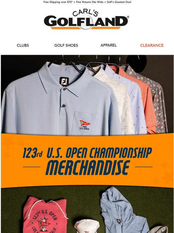 🇺🇸 123rd U.S. Open Championship Apparel ✅ In-Stock, While Supplies Last